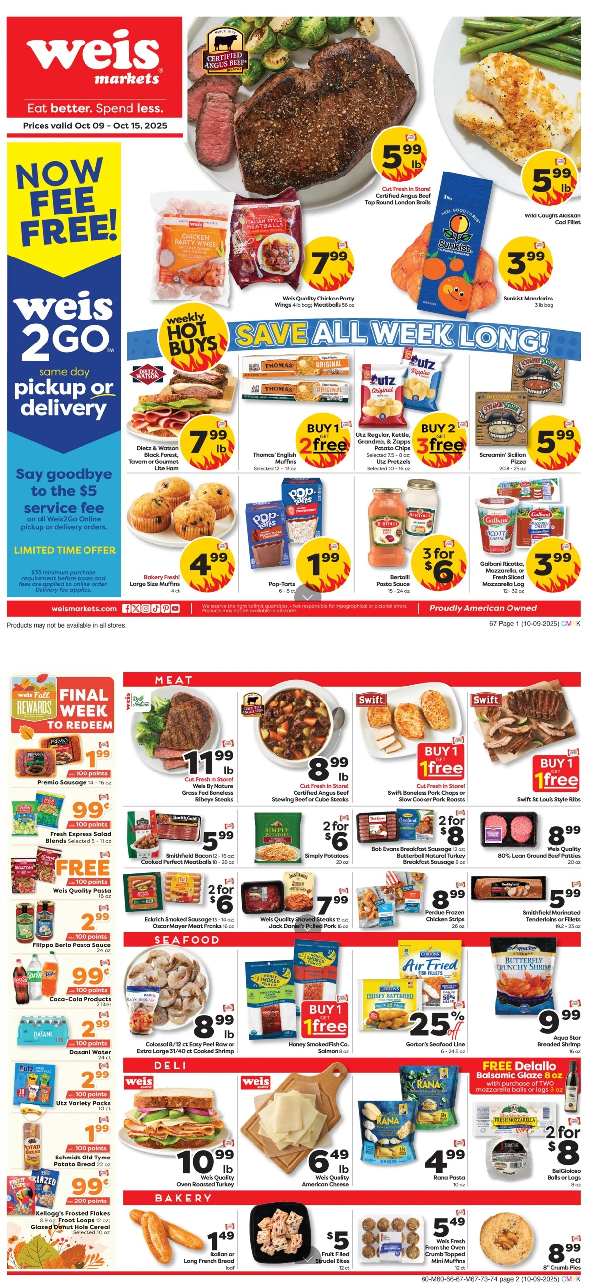 Weis Markets Weekly Ad October 9 to October 15, 2025 1 – weis market ad 9 15 00001
