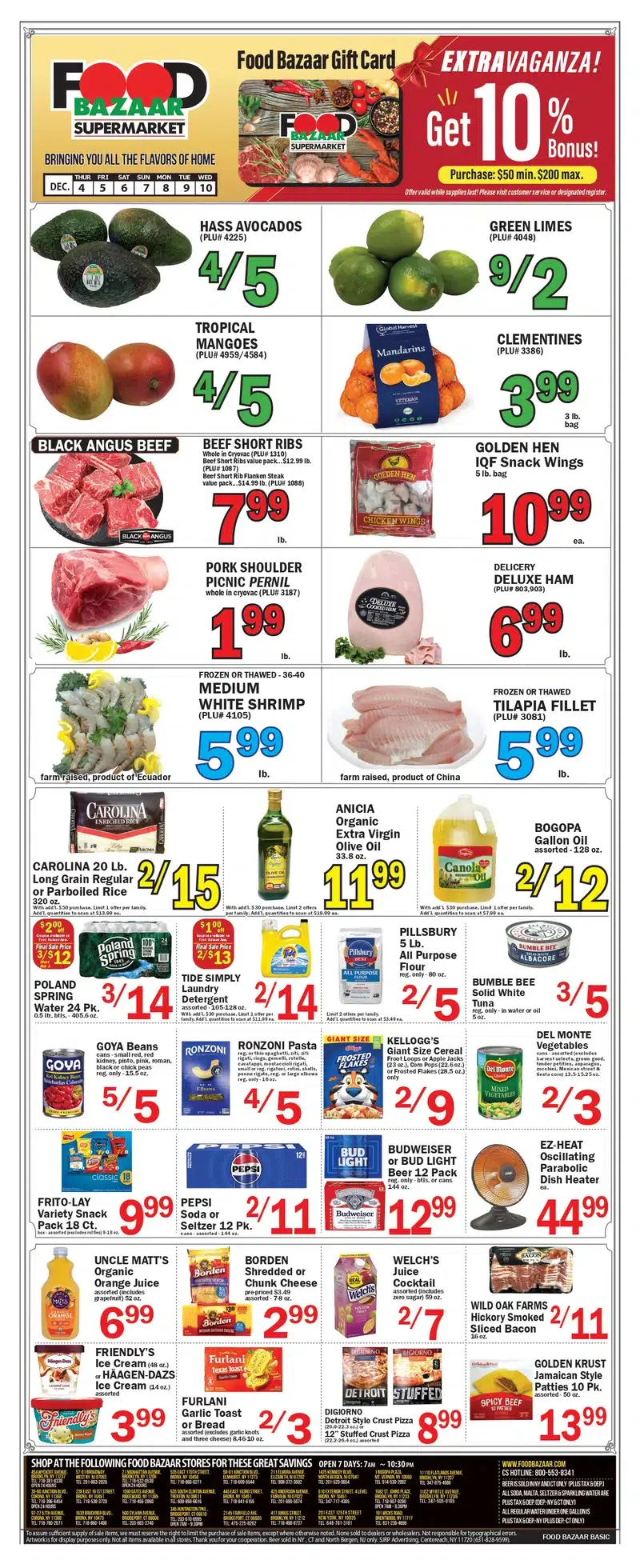 Food Bazaar Weekly Ad 12/4/25 & 12/11/25 preview 1 – 1 1