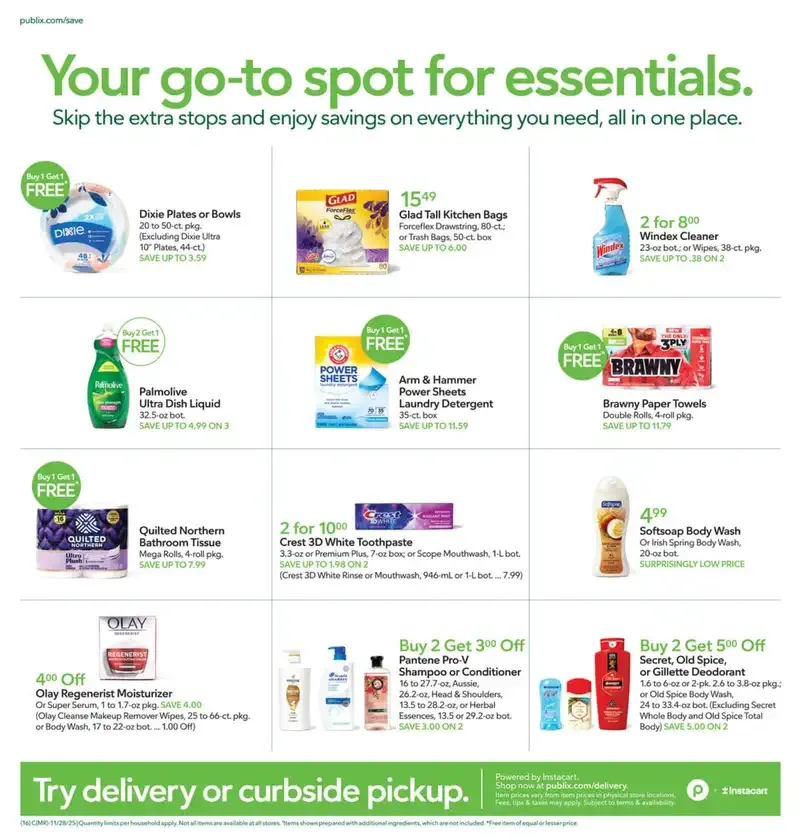 Publix Weekly Ad 11/26/25 & 12/3/25 preview 3 – 16