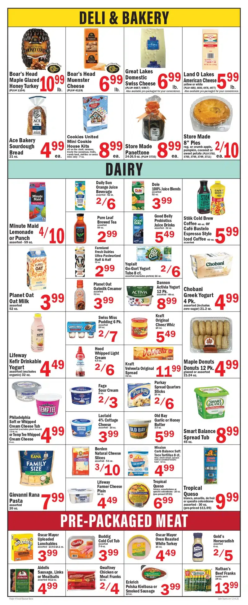 Food Bazaar Weekly Ad 12/4/25 & 12/11/25 preview 2 – 4 1