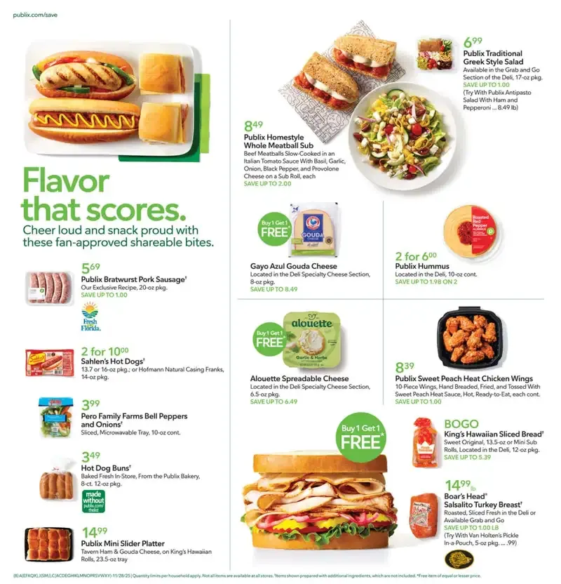Publix Weekly Ad 11/26/25 & 12/3/25 preview 6 – 8