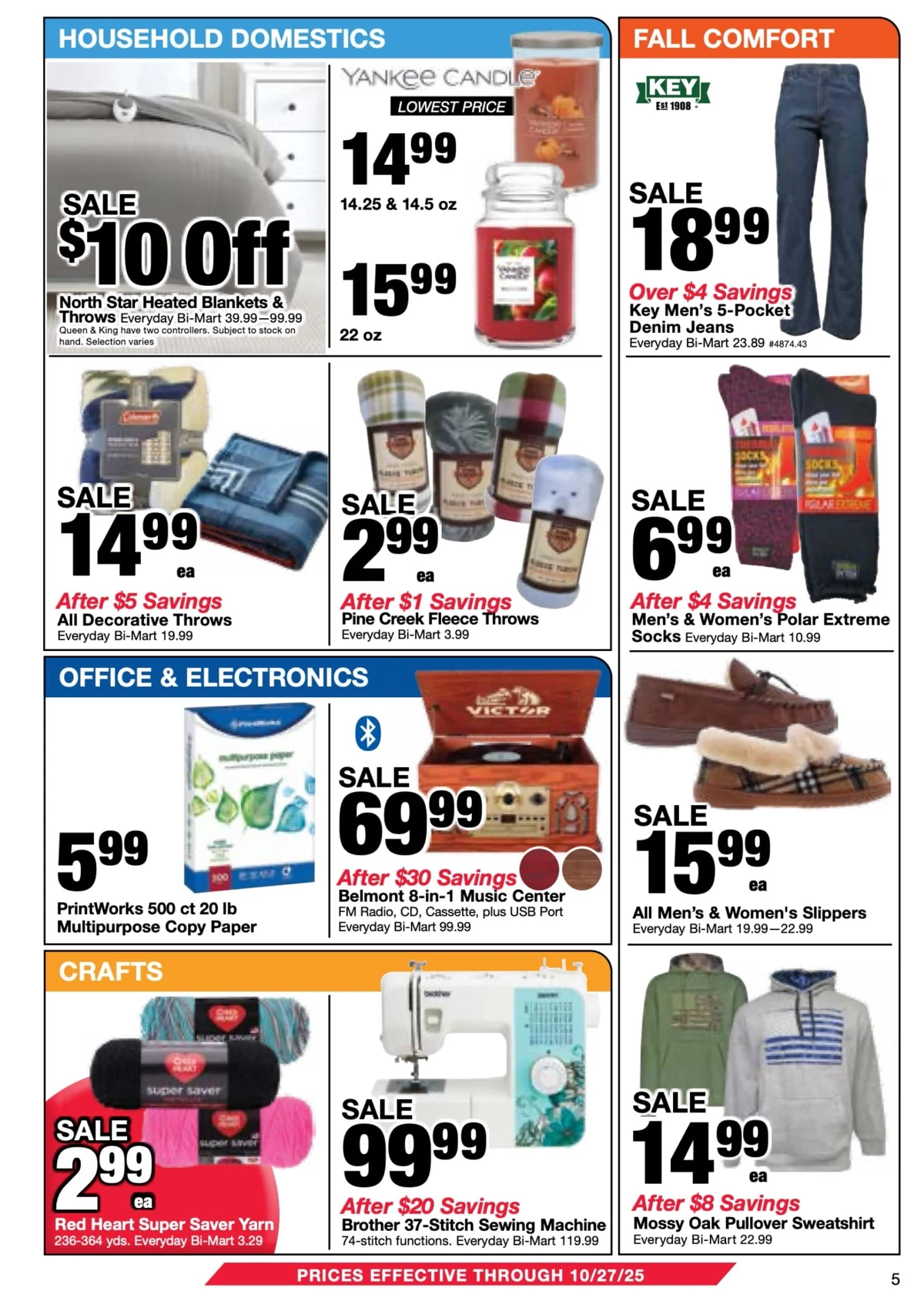 bimart weekly ad october 14 28 05