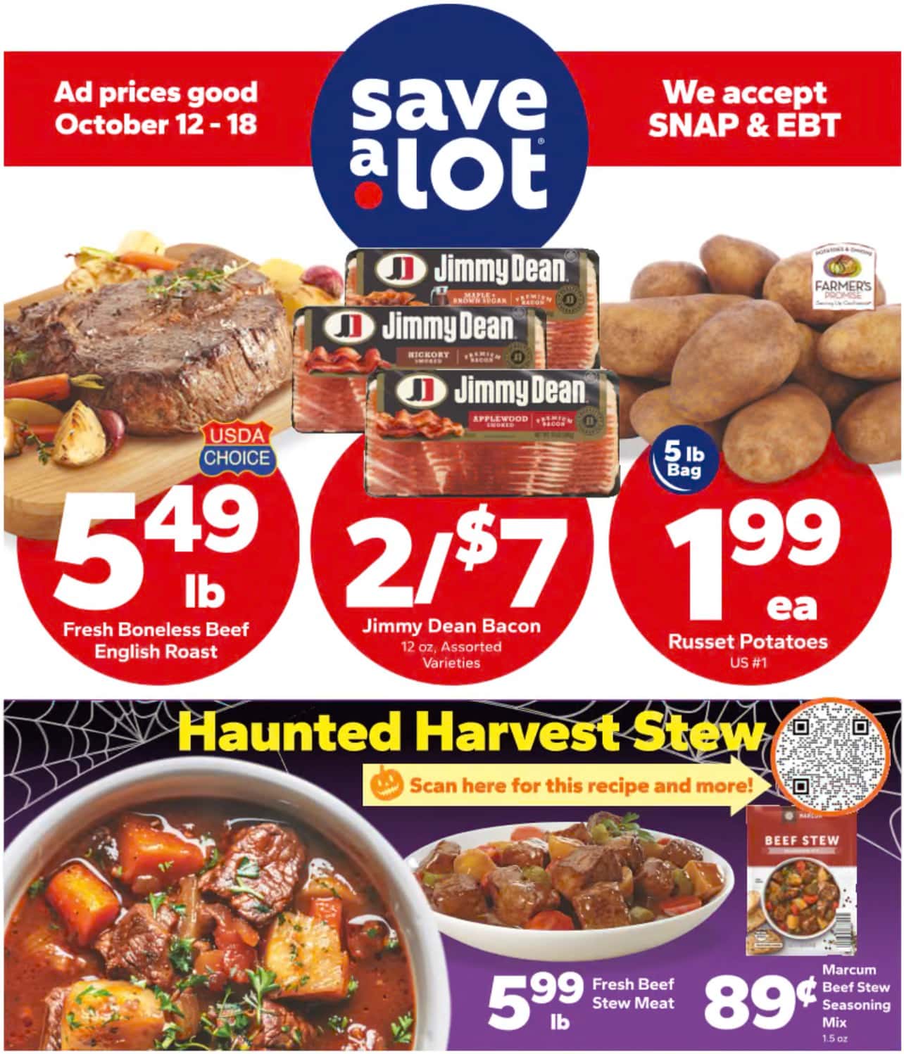 Save A Lot Weekly Ad October 12 to October 18, 2025 1 – savealot weekly ad 101225 01