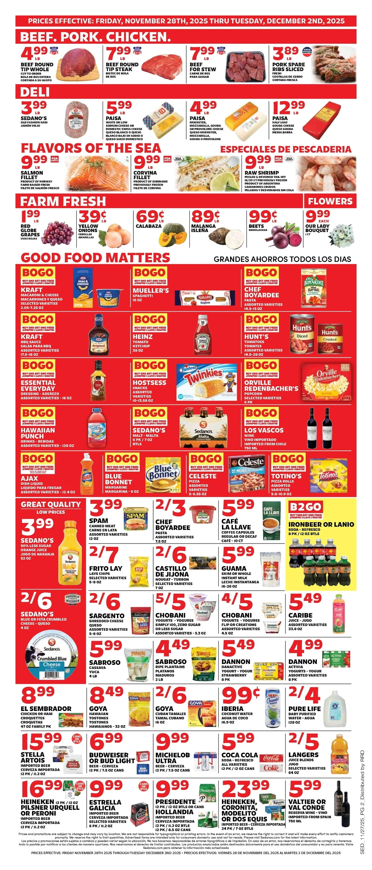 Sedano's Weekly Ad 11/26/25 & 12/3/25 preview 1 – sedanos ad 28 2 2
