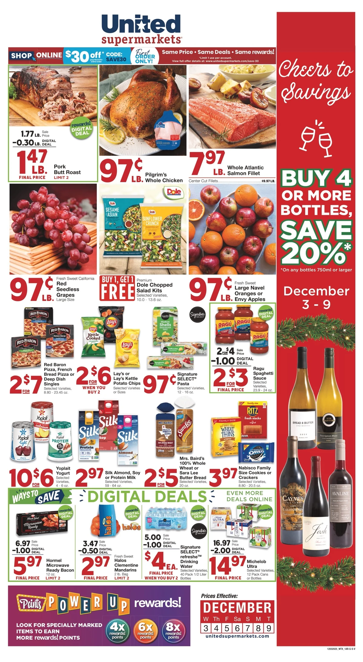 United Supermarkets Weekly Ad 12/3/25 & 12/10/25 1 – united supermarkets 3 9 1