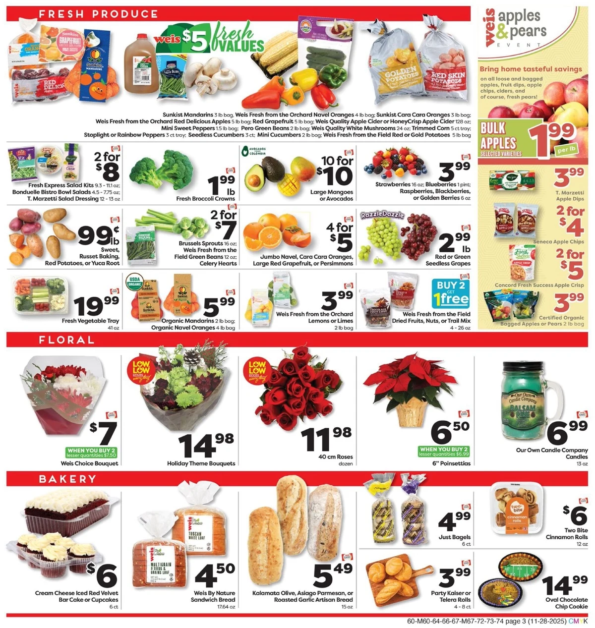 Weis Markets Weekly Ad Nov 28 to Dec 3, 2025 3 – weis ad 28 jan 1 03