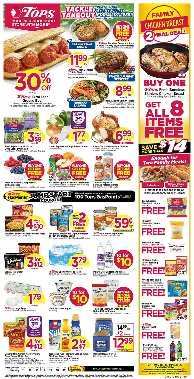 Tops Weekly Ad Jan 11 to 17, 2026 2 – 1 18