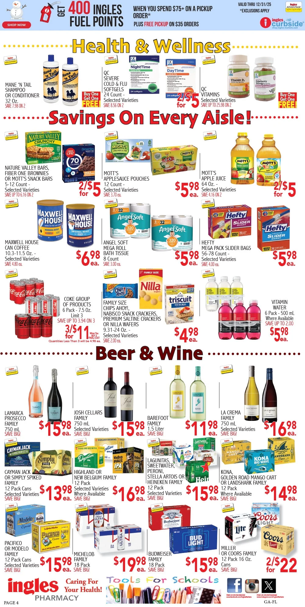Ingles Weekly Ad 12/3/25 & 12/10/25 preview 2 – 4 ga C