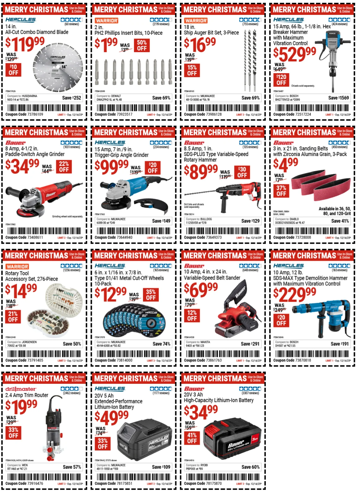 Harbor Freight Weekly Ad 12/2/25 – 12/14/25 4 – 6 25