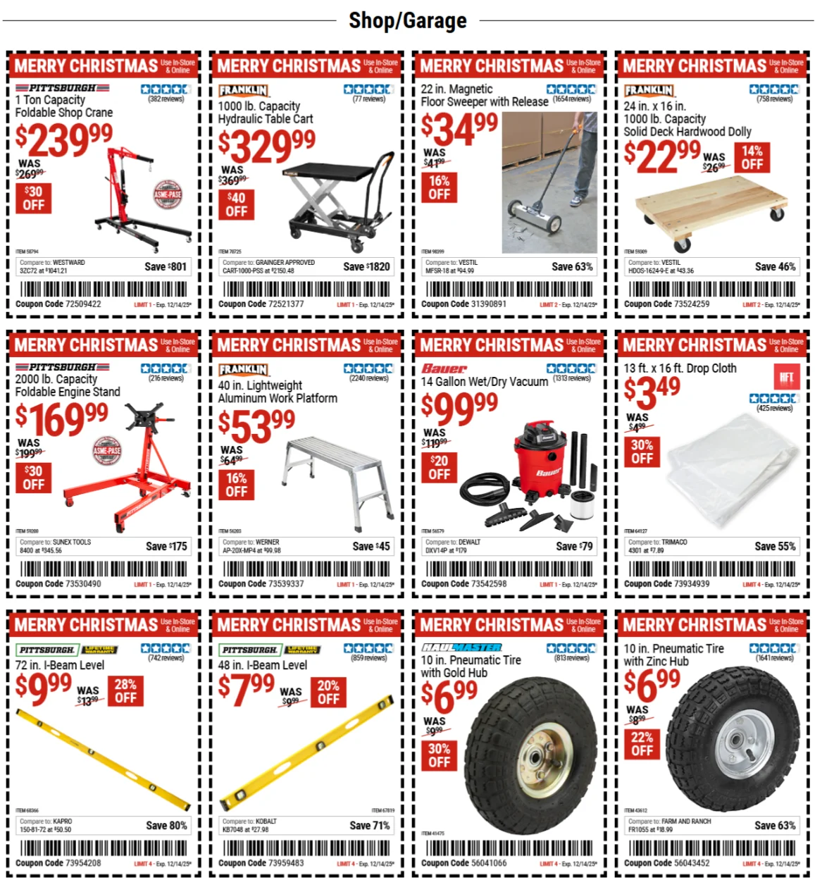 Harbor Freight Weekly Ad 12/2/25 – 12/14/25 5 – 7 27