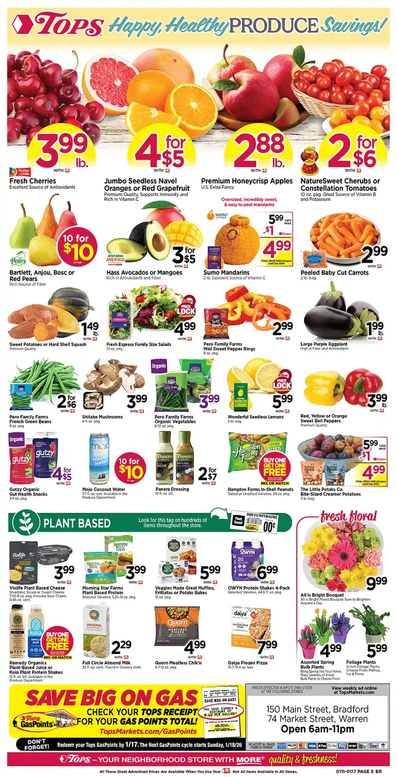 Tops Weekly Ad Jan 11 to 17, 2026 3 – 8 10
