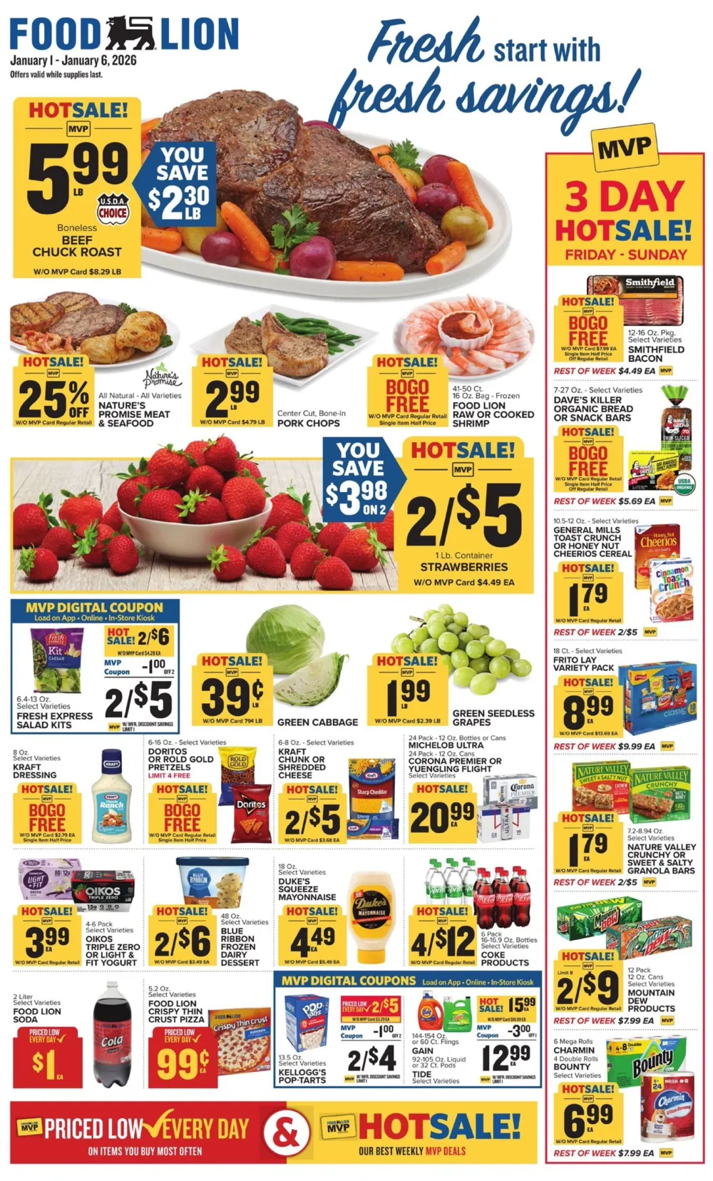 Food Lion Weekly Ad (1/7/26 | 1/14/26) preview 1 – food lion ad 1 6 01