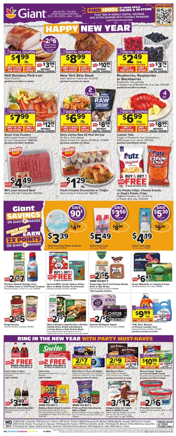 Giant Food Weekly Ad (1/9/26 | 1/16/26) preview 1 – giant food 26 1 1