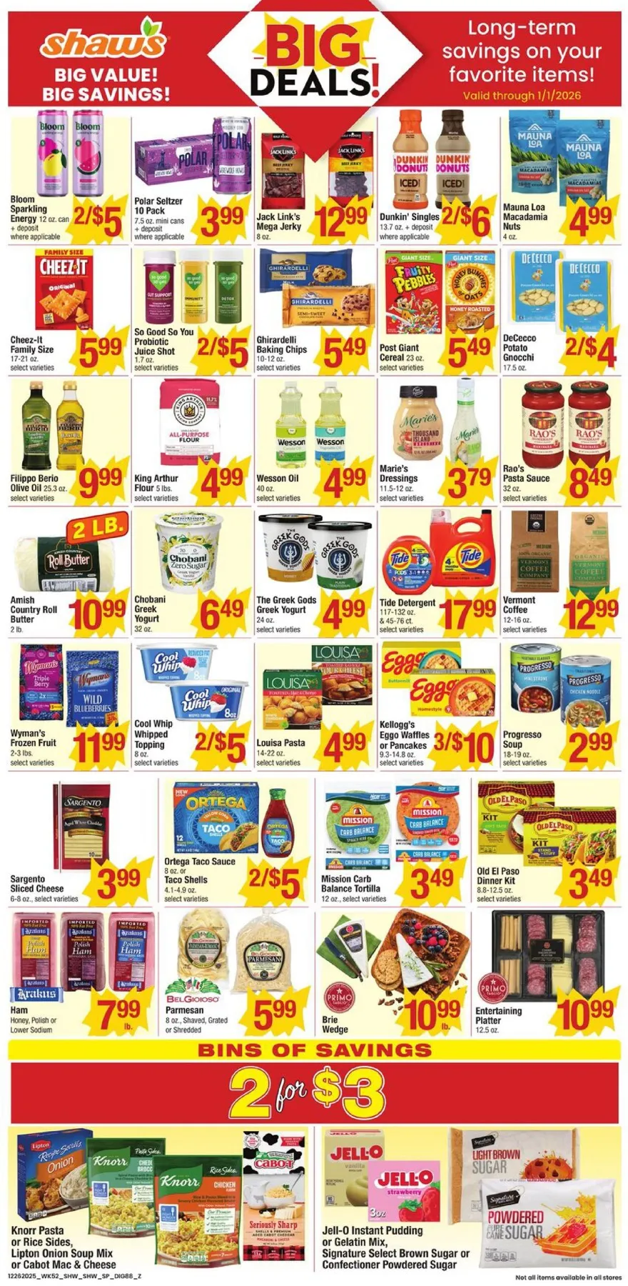 Shaw’s Weekly ad (1/9/26 | 1/16/26) preview 2 – shaws 26 1 6