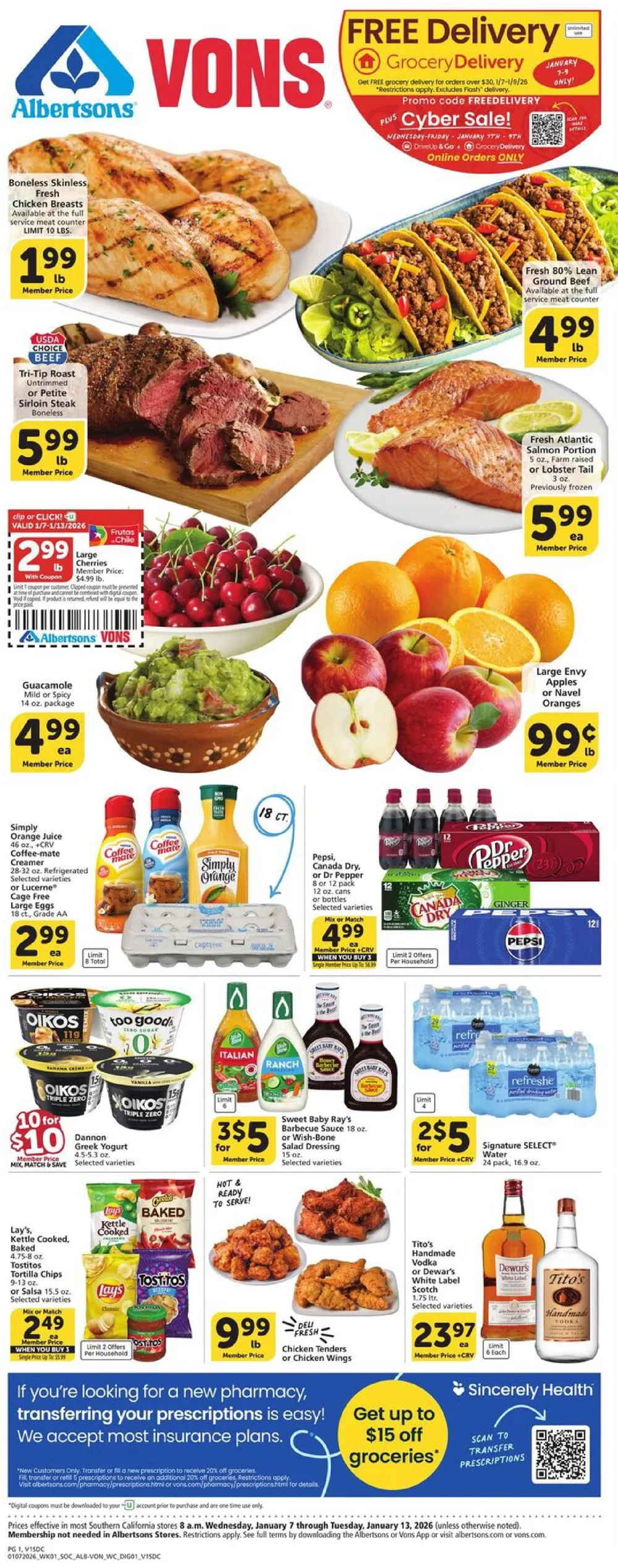 Vons Weekly Ad (1/7/26 | 1/14/26) preview 1 – vons 7 13 1